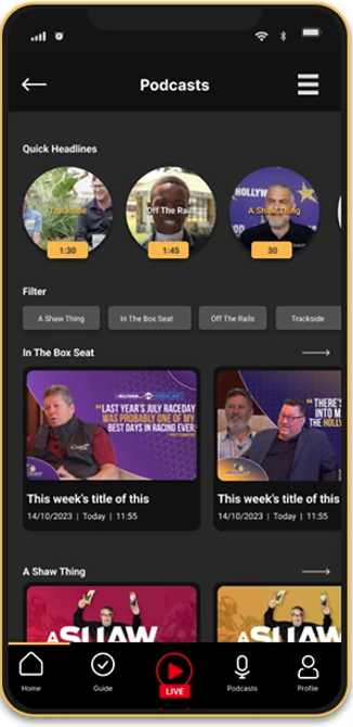 GallopTV, creator & podcast content hub